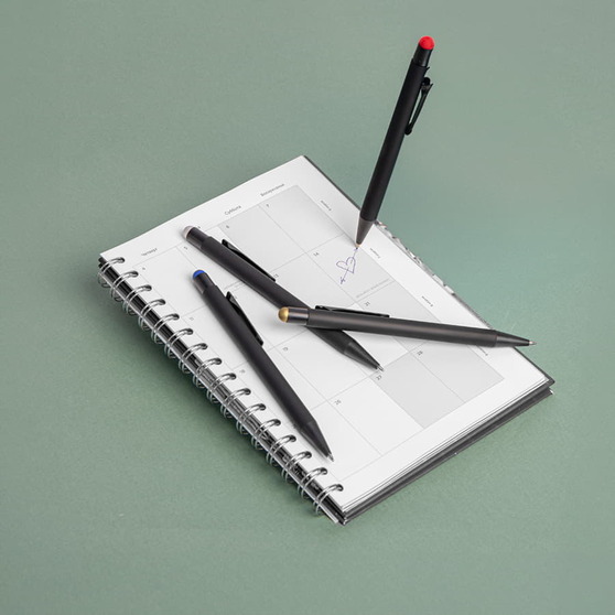 Ручка шариковая FACTOR BLACK со стилусом-5