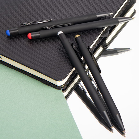 Ручка шариковая FACTOR BLACK со стилусом-3