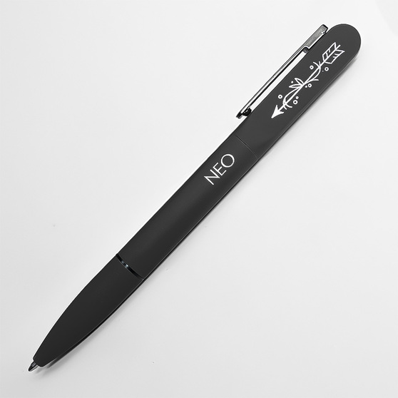 Ручка шариковая NEO с подсветкой после гравировки, soft touch-3