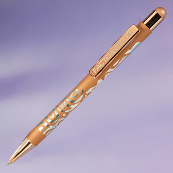 Ручка шариковая FACTOR COLOR со стилусом, золотой-1