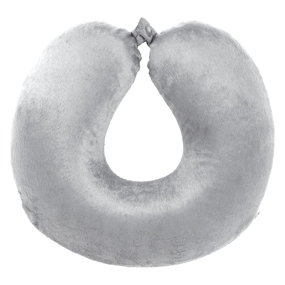 Подушка дорожная "SOFT"; memory foam, микрофибра,серый-1