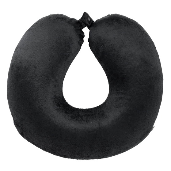 Подушка дорожная "SOFT"; memory foam, микрофибра, черный-1