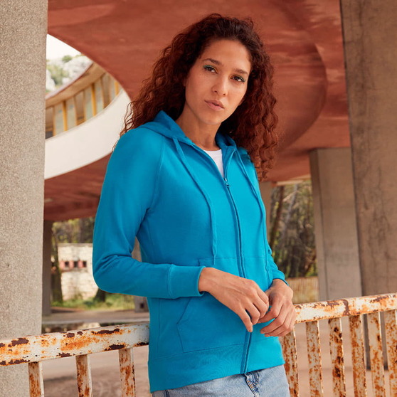 Толстовка женская без начеса LADIES LIGHTWEIGHT HOODED SWEAT 240-1