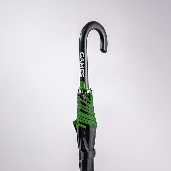 Зонт-трость BACK TO BLACK, пластиковая ручка, полуавтомат-6