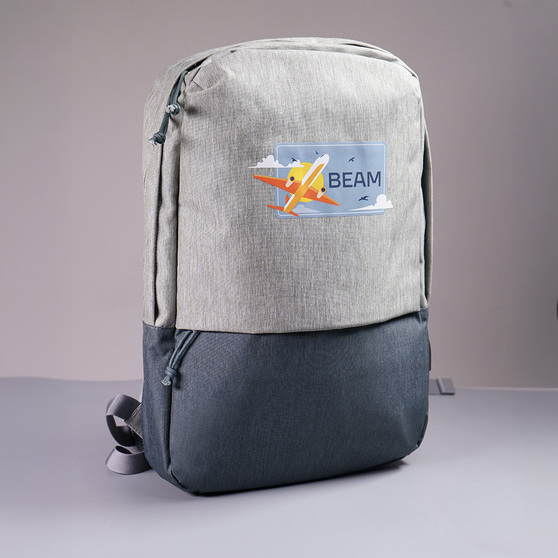 Рюкзак BEAM, серый/темно-серый, 44х30х10 см, ткань верха: 100% полиэстер, подкладка: 100% полиэстер-1