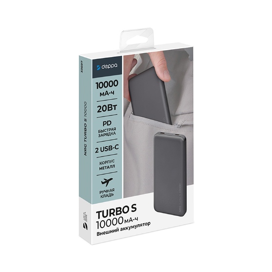 Внешний АКБ NRG Turbo S 10000 mAh, 20Вт-6