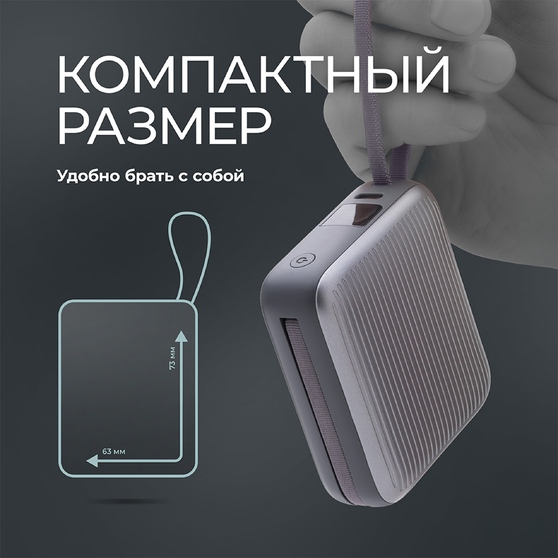 Внешний АКБ NRG Turbo Cable 10000 mAh, 22,5Вт-4