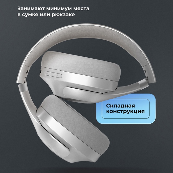 Беспроводные накладные наушники Stereo Ultra ANC, BT 5.4, ANC/ENC, 500мАч-7