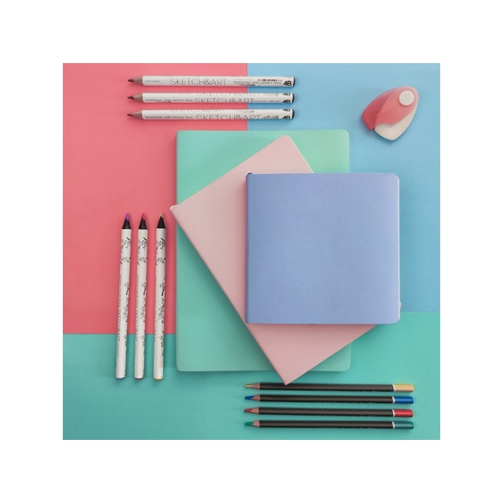 Скетчбук А5 «Sketch & Art» 100 г/м2, soft-touch-5