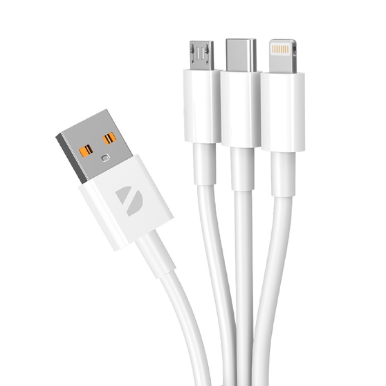 Дата-кабель 3 в 1: micro USB, USB-C, Ligthning, 1.2м-1