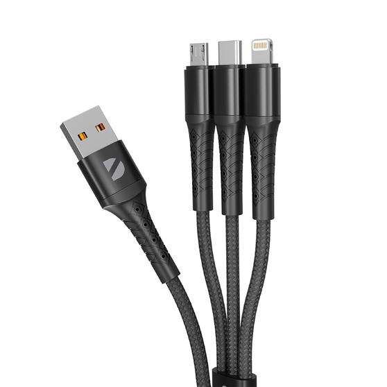 Дата-кабель Armor 3 в 1: micro USB, USB-C, Ligthning, 1.2м-1