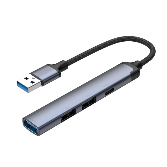 USB-хаб USB-A 3.0 + 2xUSB-A 2.0 + USB-C-1