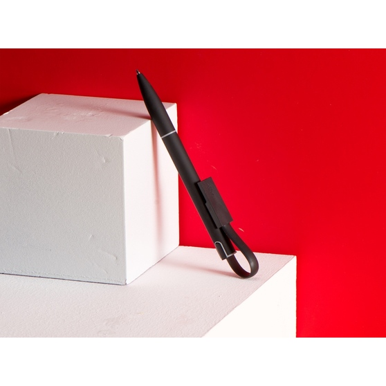 Ручка металлическая шариковая «Connect» с кабелем USB 2 в 1-6