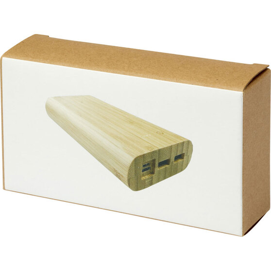 Портативное зарядное устройство «Tulda» из бамбука, 20000 mAh-6
