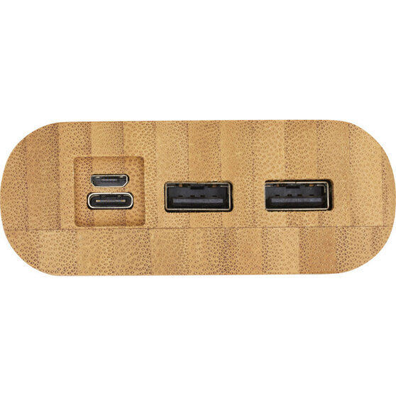 Портативное зарядное устройство «Tulda» из бамбука, 20000 mAh-7