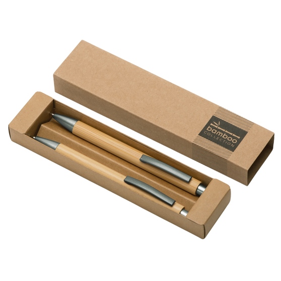 Подарочный набор «Tender bamboo» с шариковой ручкой и механическим карандашом из бамбука-4