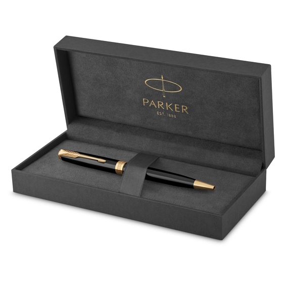 Ручка шариковая Parker «Sonnet Core Black Lacquer GT»-3