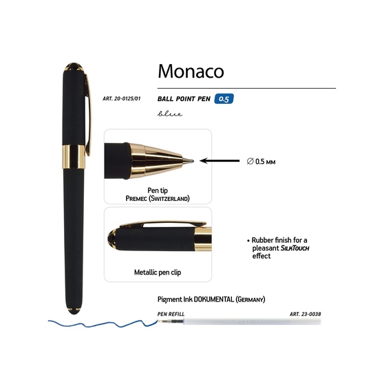 Ручка пластиковая шариковая «Monaco»-2