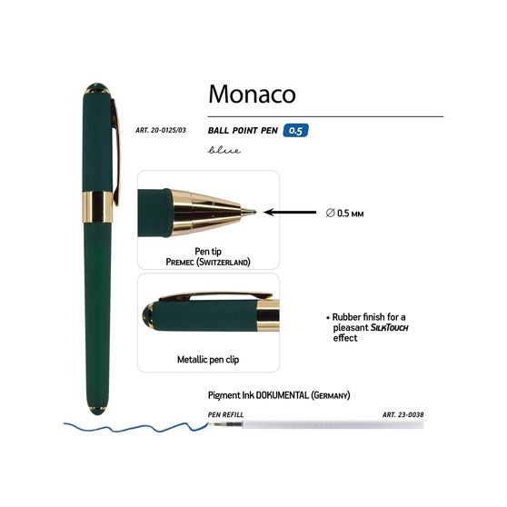 Ручка пластиковая шариковая «Monaco»-2