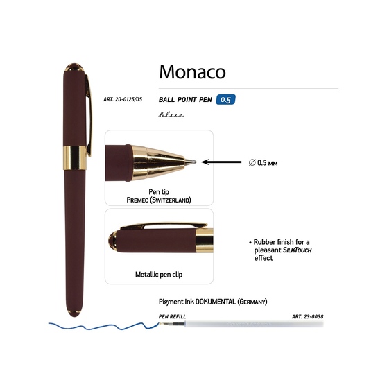 Ручка пластиковая шариковая «Monaco»-2