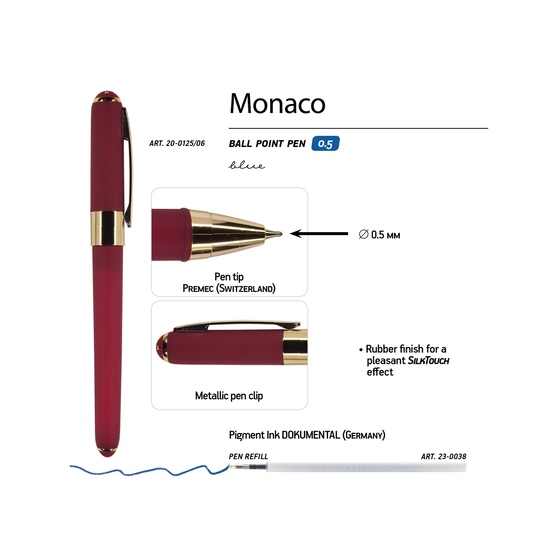 Ручка пластиковая шариковая «Monaco»-2