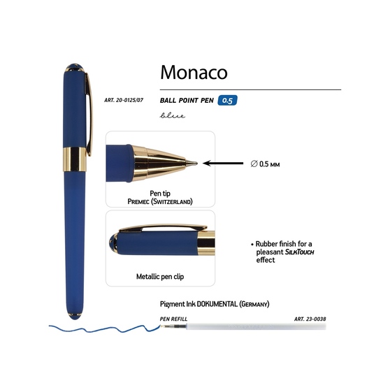 Ручка пластиковая шариковая «Monaco»-2