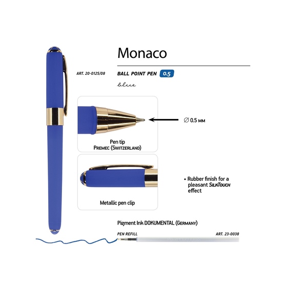 Ручка пластиковая шариковая «Monaco»-2