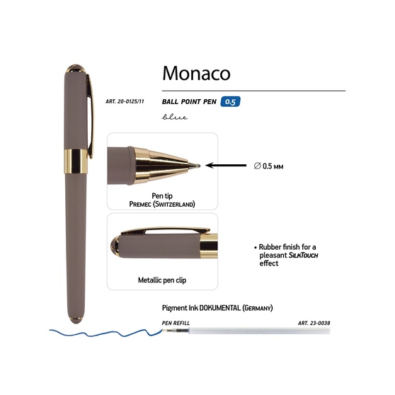 Ручка пластиковая шариковая «Monaco»-2