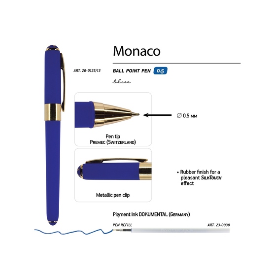 Ручка пластиковая шариковая «Monaco»-2