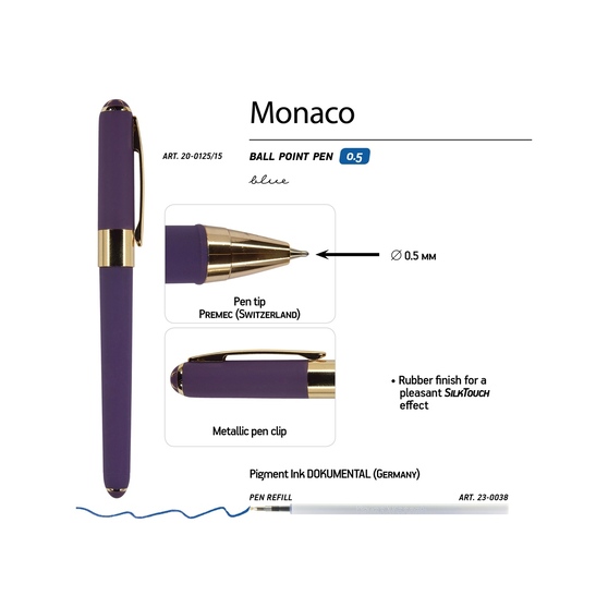 Ручка пластиковая шариковая «Monaco»-2