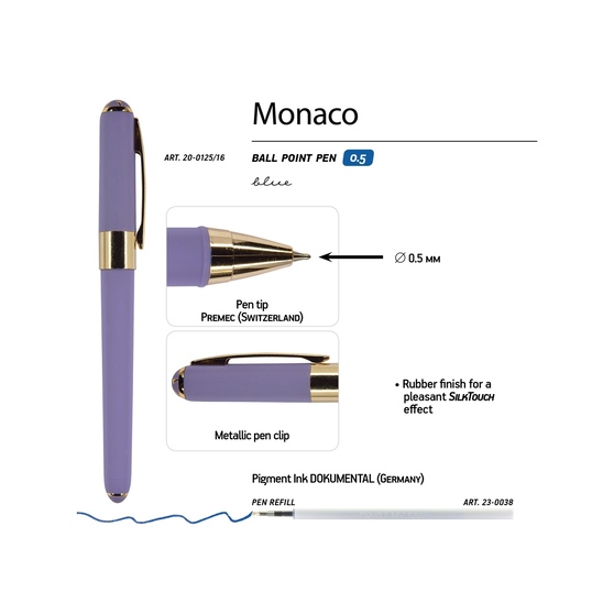 Ручка пластиковая шариковая «Monaco»-2