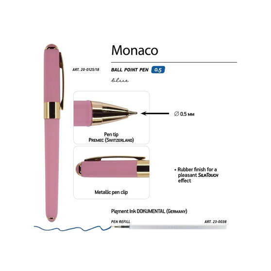 Ручка пластиковая шариковая «Monaco»-2