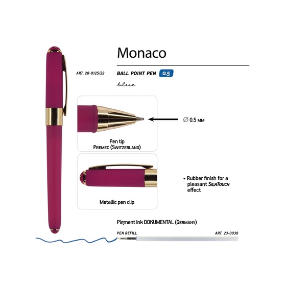 Ручка пластиковая шариковая «Monaco»-2