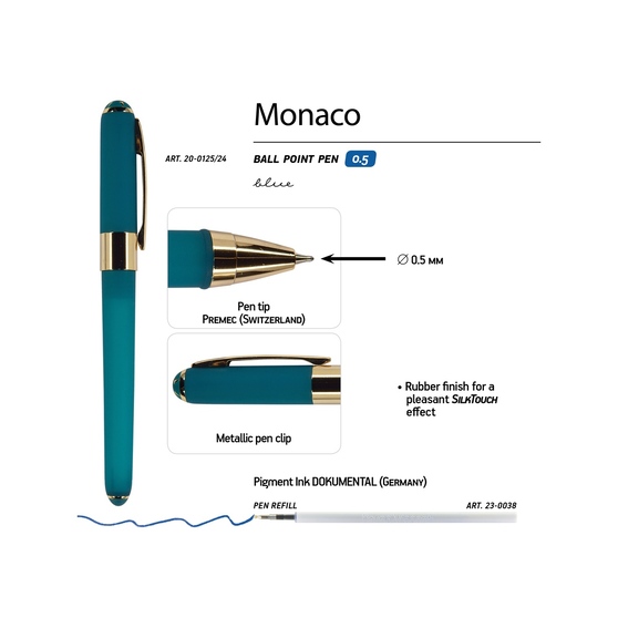 Ручка пластиковая шариковая «Monaco»-2