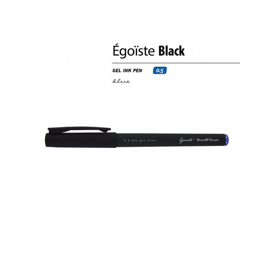 Ручка пластиковая гелевая «Egoiste Black» с лого бренда-1