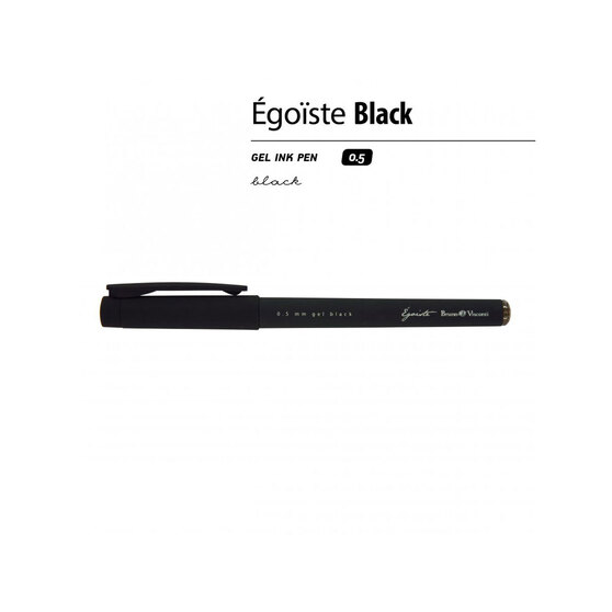 Ручка пластиковая гелевая «Egoiste Black» с лого бренда-1