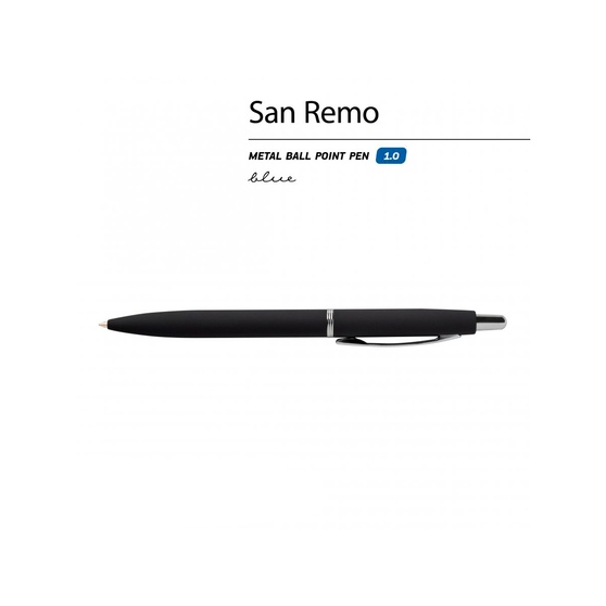 Ручка металлическая шариковая «San Remo», софт тач-1