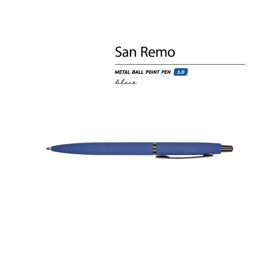 Ручка металлическая шариковая «San Remo», софт-тач-1