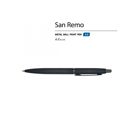 Ручка металлическая шариковая «San Remo», софт тач-1