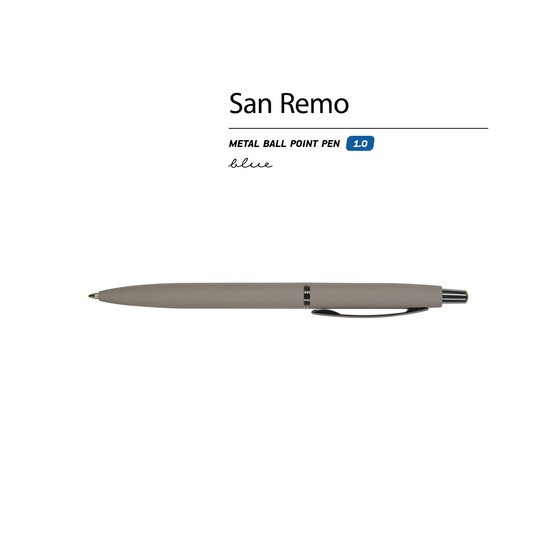 Ручка металлическая шариковая «San Remo», софт-тач-1