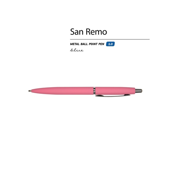 Ручка металлическая шариковая «San Remo», софт-тач-1
