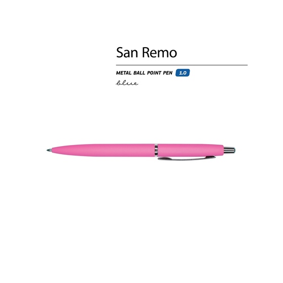 Ручка металлическая шариковая «San Remo», софт-тач-1