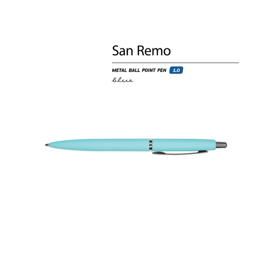 Ручка металлическая шариковая «San Remo», софт-тач-1