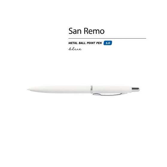 Ручка металлическая шариковая «San Remo», софт тач-1
