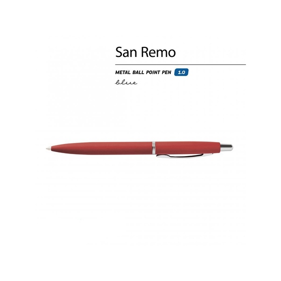 Ручка металлическая шариковая «San Remo», софт тач-1