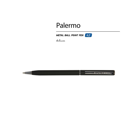 Ручка металлическая шариковая «Palermo», софт-тач-1