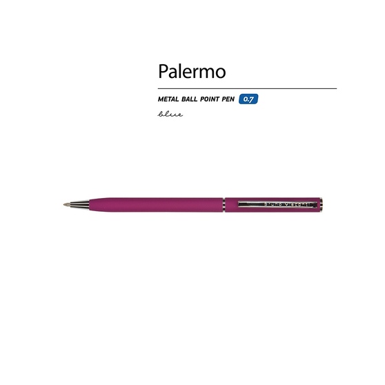 Ручка металлическая шариковая «Palermo», софт-тач-1
