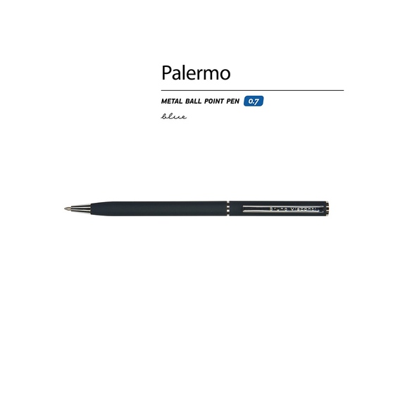 Ручка металлическая шариковая «Palermo», софт-тач-1