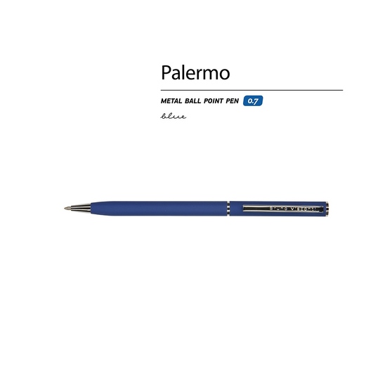 Ручка металлическая шариковая «Palermo», софт-тач-1