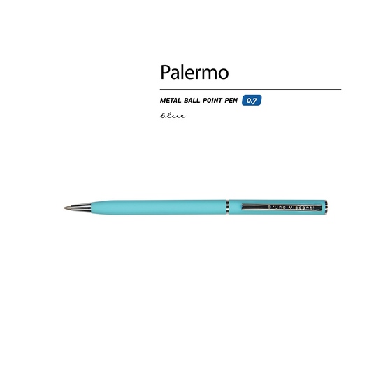 Ручка металлическая шариковая «Palermo», софт-тач-1